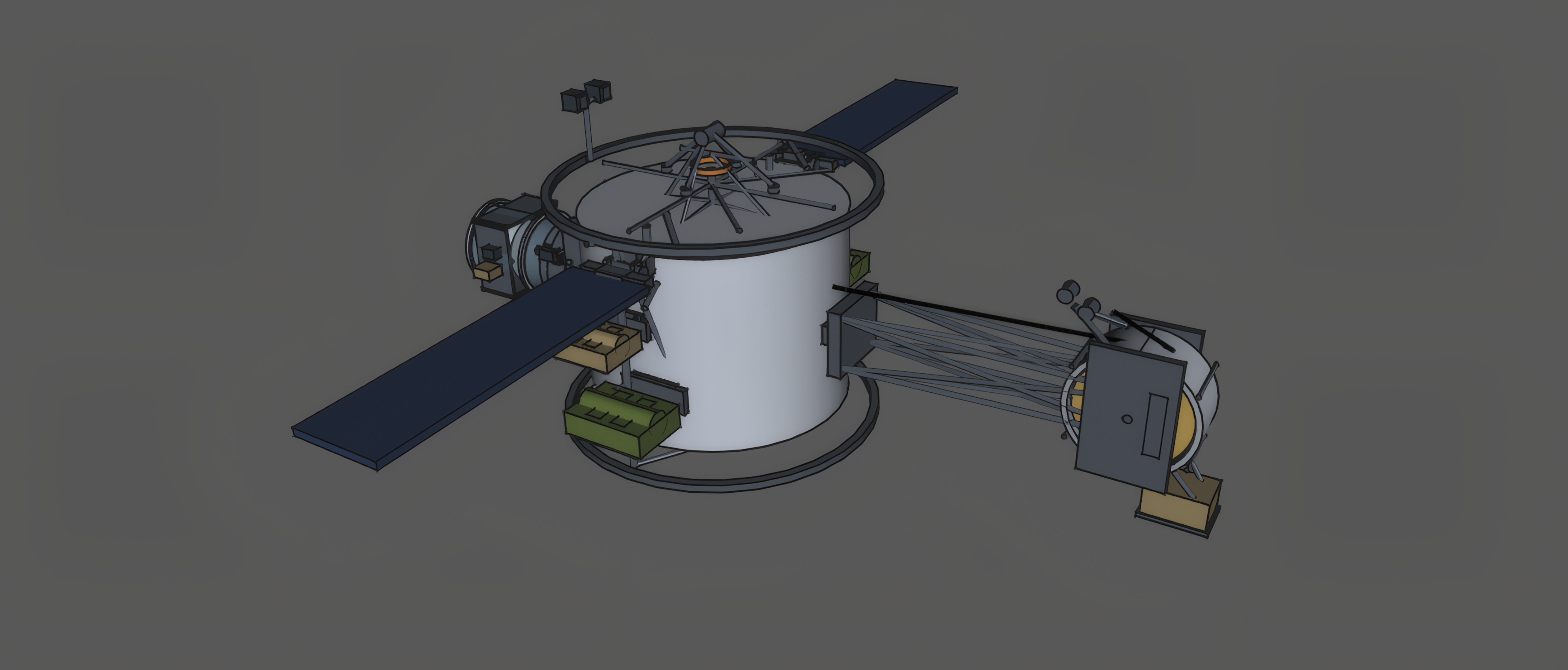 Rear render of the GLIDE system